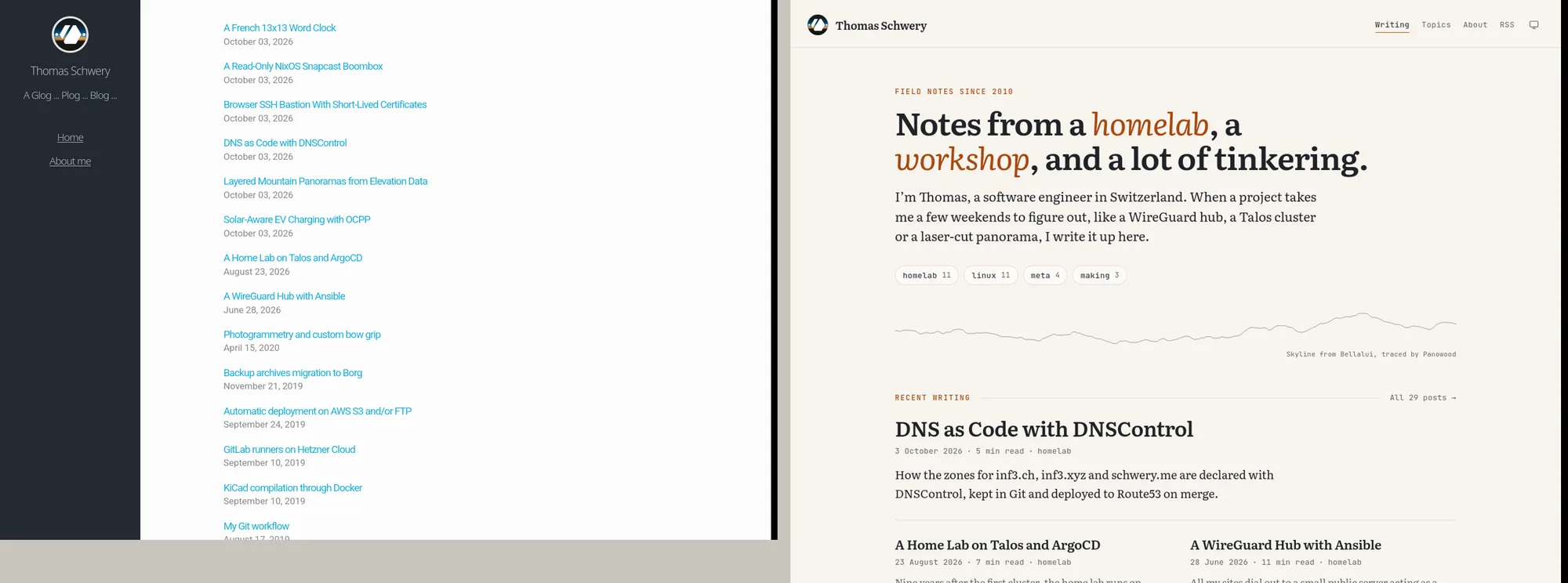 The blog before and after
